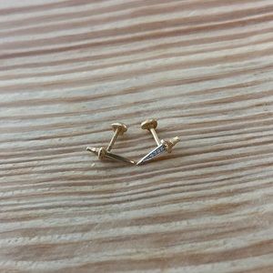 Pamela Love 14k gold Dagger Pavé Stud
